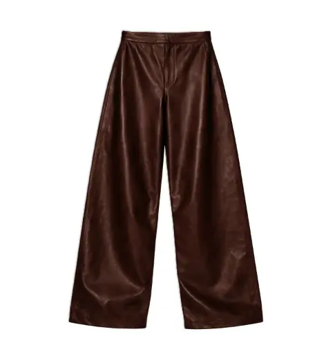Straight-Fit Leather Pants