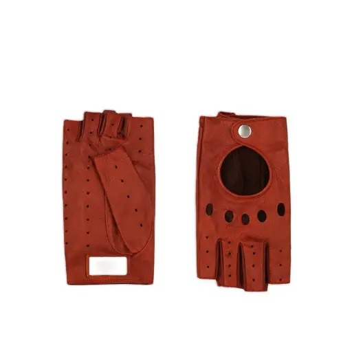 Fingerless Leather Driving Gloves