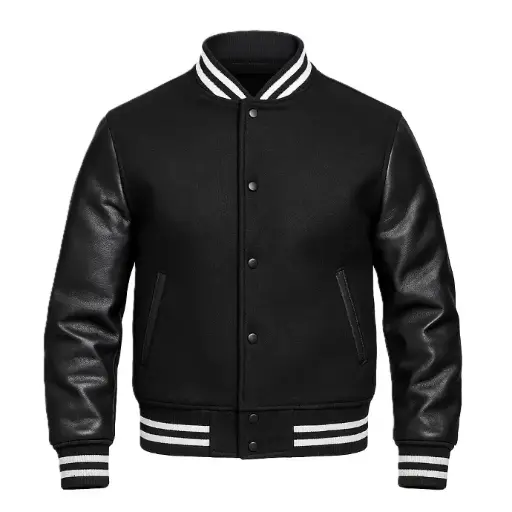 Classic Black Varsity Jacket