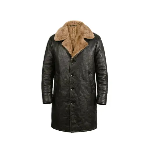 Leather Shearling Winter Coat