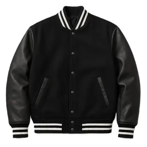 Classic Black Bomber Jacket