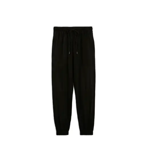 Tapered Polyester Jogger Pants