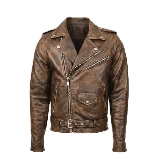 Distressed Leather Jacket