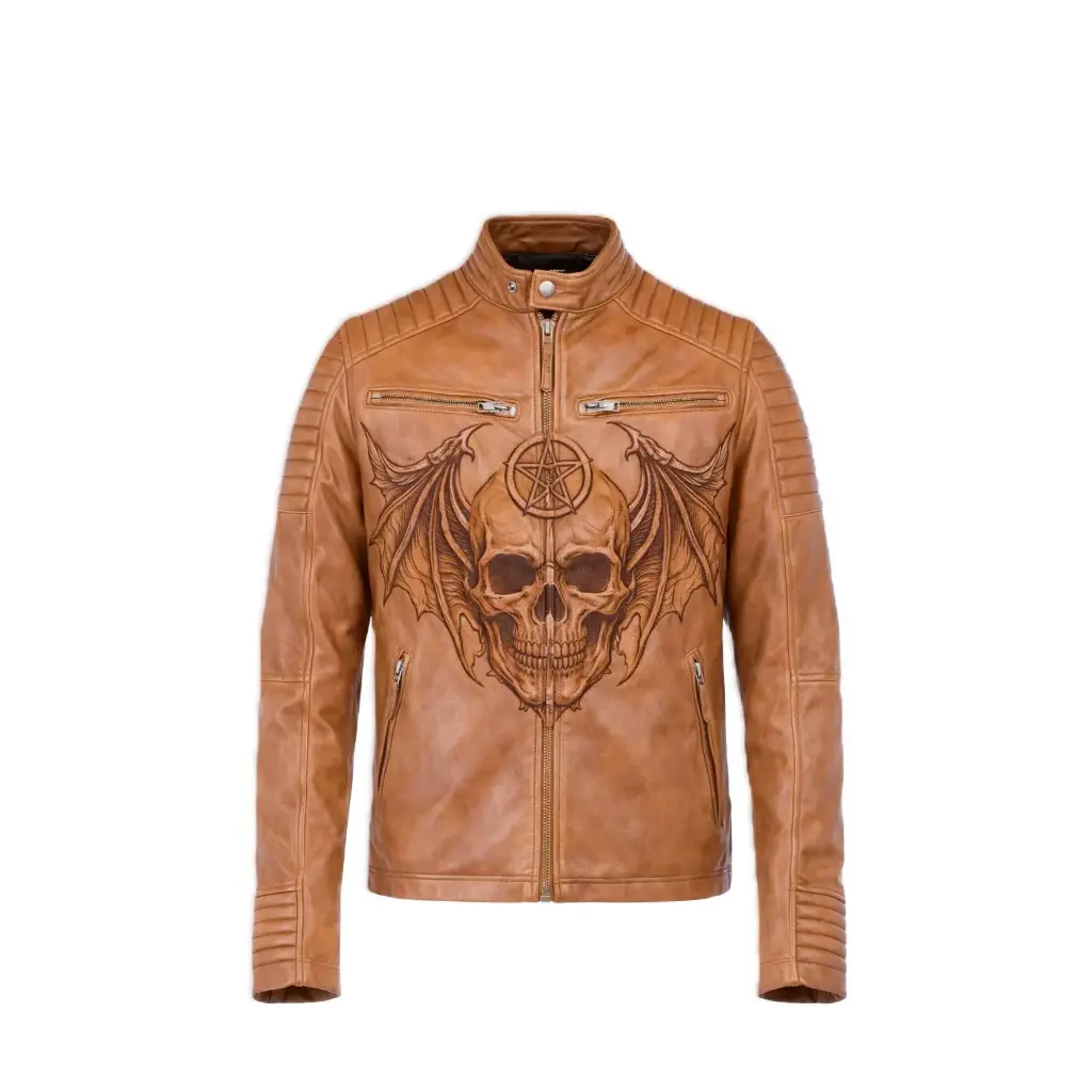 Custom Embossed Leather Jacket