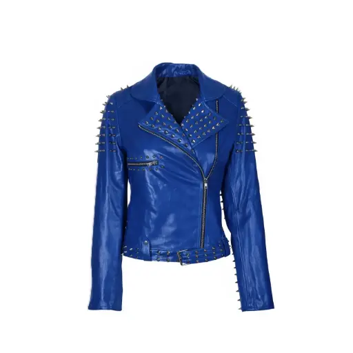 Studded Leather Moto Jacket
