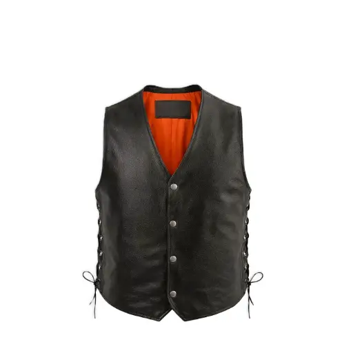 Classic Leather Biker Vest