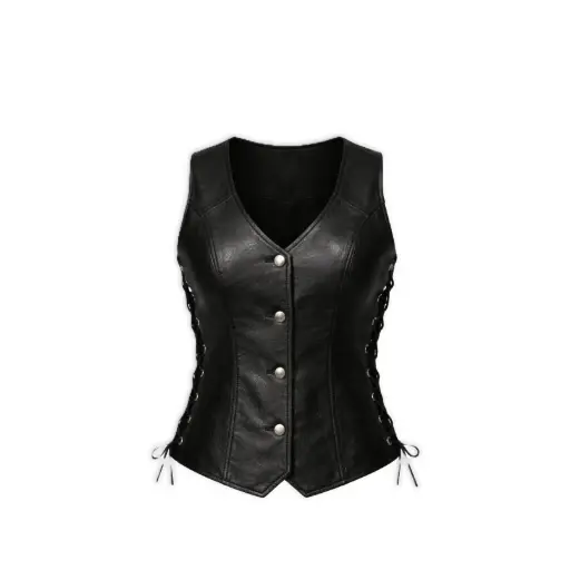 Women’s Fitted Leather Vest