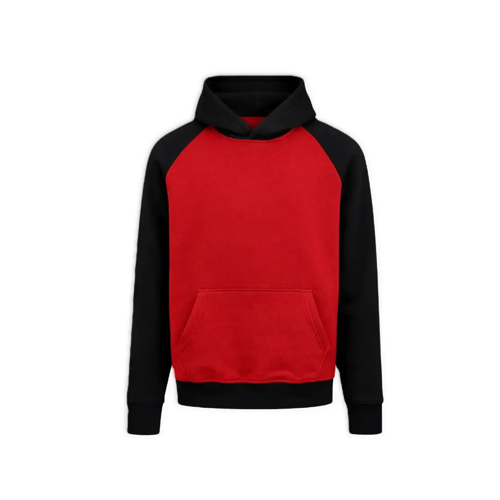 Two-Tone Raglan Pullover Hoodie