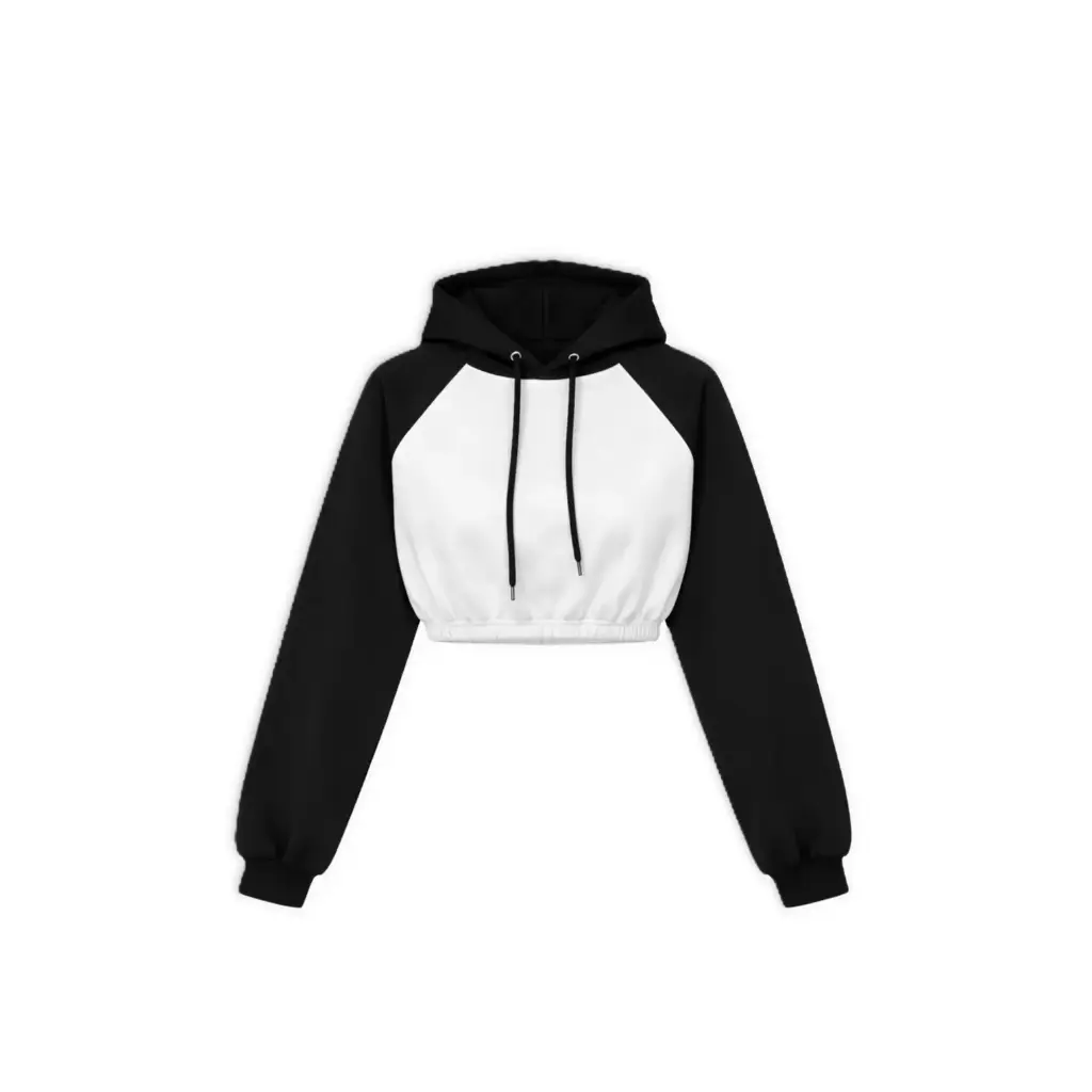 Cropped Raglan Hoodie
