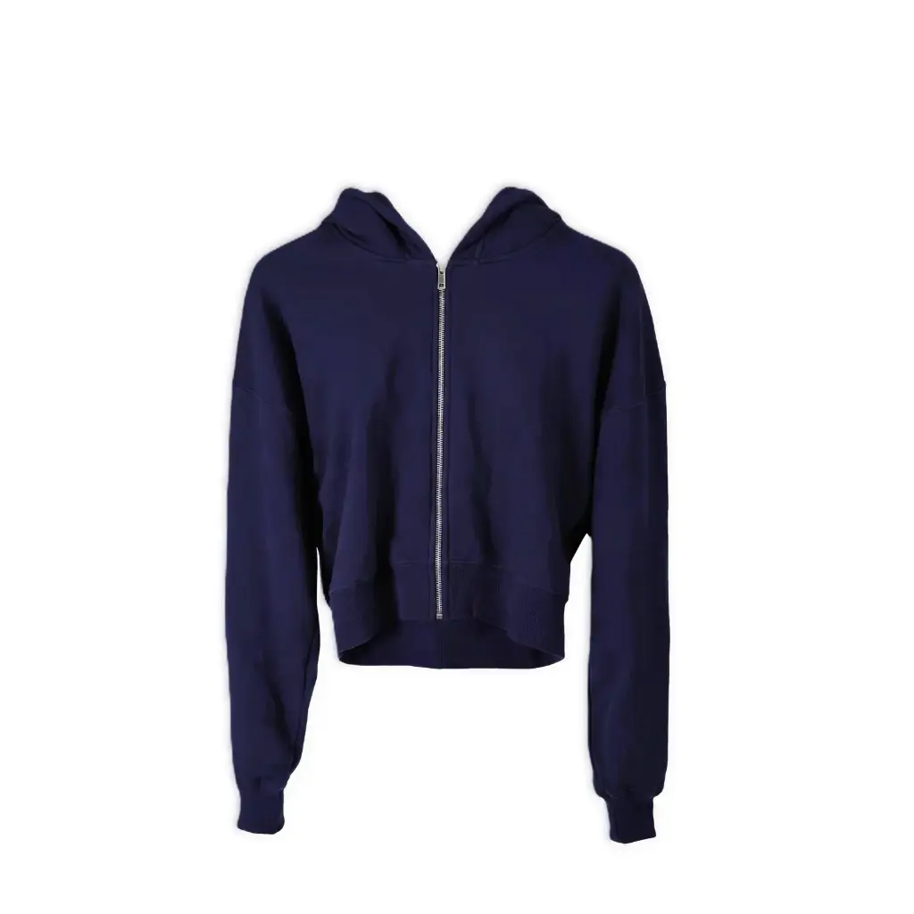 Cropped Zip-Up Hoodie