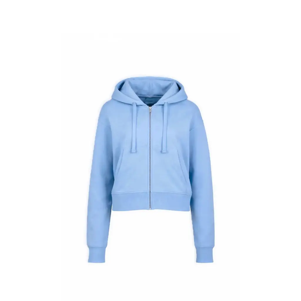 Cropped Zip-Up Hoodie