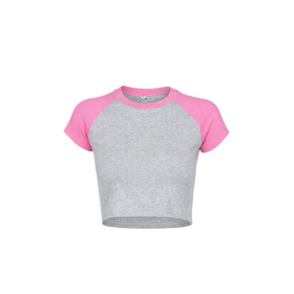 Contrast Raglan Crop T-Shirt