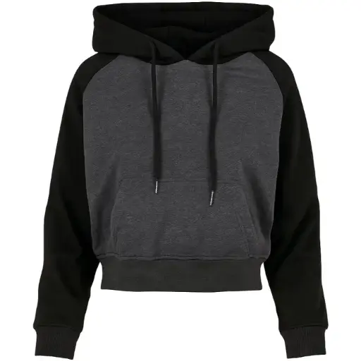 Cropped Two Tone Hoodie