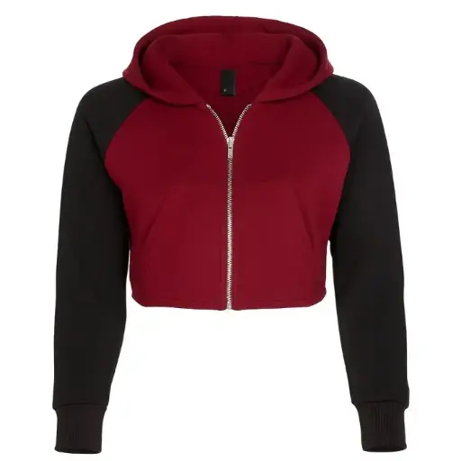 Cropped Zip-Up Hoodie